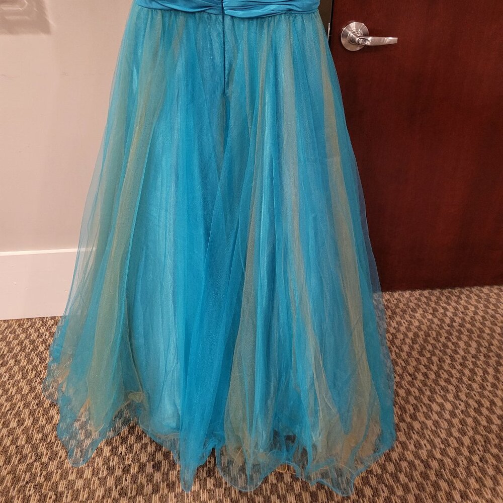 Let's Prom 5053 Size 16 Turquoise Dress - Picture 7 of 7